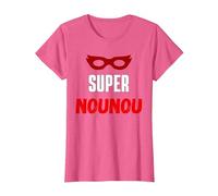Super Nounou T-Shirt, Femme, Rose Chiné, 3XL