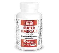 Super Omega 3 - Complément Naturel d'Oméga-3 le Plus Pur du Marché - Santé Cardiovasculaire - Antioxydant - Anti-Inflammatoire - Enrichi en Vitamine E - Issu de la Pêche Durable - Supersmart