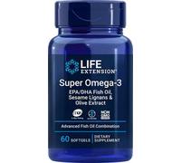 Super Oméga-3 EPA/DHA avec Lignanes de Sésame et Extrait dOlive - 60 capsules molles