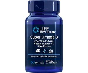 Super Oméga-3 EPA/DHA avec Lignanes de Sésame et Extrait dOlive - 60 capsules molles