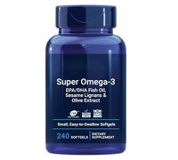 Super Omega-3 EPA/DHA, huile de poisson pour le bien-être général, sans gluten, sans OGM, 240 gélules molles