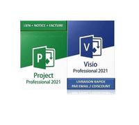 SUPER Pack Microsoft Project 2021 Pro + Visio 2021 Pro à télécharger Livraison Rapide