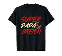 Super Papa Breton Humour France Région Culture Homme Cadeau T-Shirt