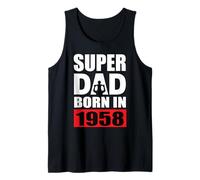 Super Papa né en 1958 Anniversaire du père 1958 Anniversaire 1958 Débardeur