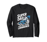 Super papa, plus rapide qu'une tondeuse à gazon à grande vitesse, papa, fête des pères Manche Longue