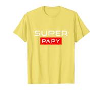 Super Papy Humour Idee Cadeau Fête des Grands-Pères Original T-Shirt, Homme, Citron, 3XL