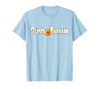 Super Parrain Le Meilleur du Monde Qui Déchire pour Parrain T-Shirt, Homme, Bleu Céleste, S