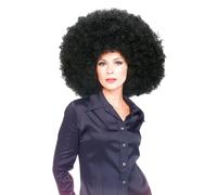 Super Perruque Afro Noir Adultes 60s 70s Deluxe Déguisement Hommes Hippie