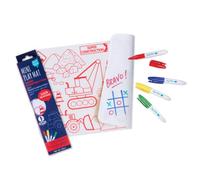 SUPER PETIT - Jeu éducatif - coloriage Construction - Réversible - Livré avec 4 Feutres Effaçables De Couleurs Différentes - Facile à Nettoyer - Réutilisable - Antibactérien - À Partir De 3 Ans