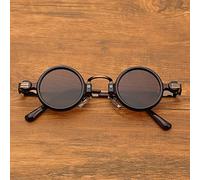 Super Petites Mini-Lunettes, Lunettes De Soleil Rétro Steampunk, Verres en Métal Rond, Protection Uv400, Lunettes pour Hommes Rétro, Adaptés Au Tir De La Rue, à La Marche, Au (Color:F)