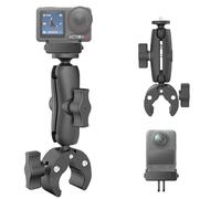 Super Pince Support avec Magnétique Adaptateur avec Osmo 360/Action 5-3 | Magnétique Rapide Fixation Compatible avec DJI Osmo 360/Action 5-3, Moto Vélo Guidon Support avec Rotule Réglable & 1/4" Vis