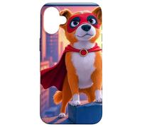 Super Pooch, Mignon toutou, Super héros Coque pour iPhone 16 Plus