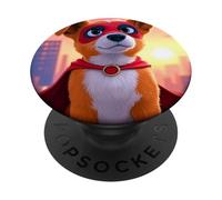 Super Pooch, Mignon toutou, Super héros PopSockets PopGrip Adhésif