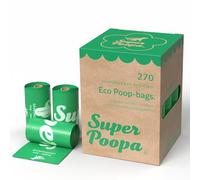 Super Poopa - Lot de 270 sacs à déjections canines, étanches et super épais, super résistants, parfumés à la citronnelle