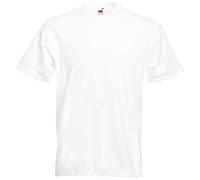 Fruit of the Loom Super Premium T-Shirt à Manches Courtes pour Homme L Blanc