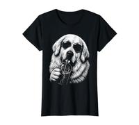 Super Pyrénées Buvant du café glacé pour Les Amoureux des Chiens T-Shirt Graphique avec Valeur