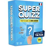 Super Quizz - Française - Jeu Trivial - Jeux de Société Adulte avec 1200 Questions de Culture Générale - Jeu de Societe avec Cartes - Jeux pour la Famille avec Adolescents - Cadeau Garçons