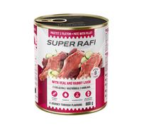 Super Rafi au veau et au foie de lapin pour chien, 800 g