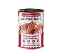 SUPER RAFI avec du veau et du foie de lapin nourriture humide pour chien 400g