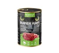 SUPER RAFI nourriture humide pour chat au gibier et aux cœurs de poulet 400 g