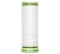 Gütermann Fil pour boutonnières 744506 Polyester 30 m Blanc (800)