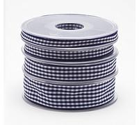 SUPER RIBBONS®™ Bobine de ruban vichy de qualité 15 mm, 20 mètres sur bobine - Bleu marine