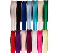 SUPER RIBBONS®™ Ruban de biais satiné de 19 mm pour couture, bordure, couture, ourlet, garnitures, accessoires, tenues et travaux manuels, 25 m sur bobines en plastique dur - Vert