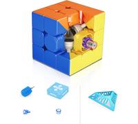 Super RS3M 3x3 Magic Cube,Professional 3x3 Puzzle Cube Stickerless Magnetic Master Cube Magnetic Cube Gift for Speed Cuber(Magnetic Version)