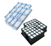 Super Set - 2 Filtre HEPA + 2 Filtre Moteur pour Aspirateur Bosch Synchropower, ProParquet, BSG 6 ... Serie Series Reihe