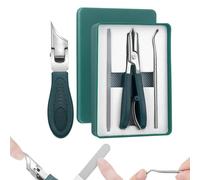 Super Sharp Oblique Nail Clippers, Sets of Eagle Beak Beveled Nail Clippers, Wide Jaw Opening Anti-Splash, for Thick Nails and Ingrown Care (Green,1 Pcs)