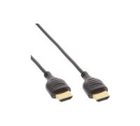 InLine Câble HDMI 17502S – Ultra fin haute vitesse 4K avec Ethernet, 1,8 m Noir