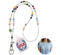 Super Slim Multi Fashion Women's Beaded Lanyard 34, Breakaway and Non breakaway available. (Non breakaway -Stronger) by Hidden Hollow Beads