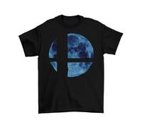 Super Smash Bros Moon T-Shirt Unisex Adult Funny Sizes Cotton Fighting Game New BlackXL Color S
