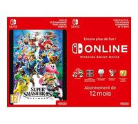 Super Smash Bros. Ultimate [Switch Download Code] + Switch Online 12 Months [Download Code]