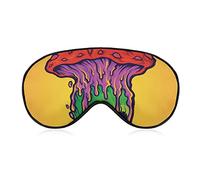 Super Smooth Soft Psychedelic Magic Mushrooms Trippy Green Eye Art Masque pour les yeux pour la sieste, le yoga, la couverture 3D pour les yeux pour hommes, femmes, enfants, soulage le stress oculaire