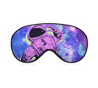 Super Smooth Soft Trippy Space Chilling Astronaut Drinks Psychedelic Art Eye Mask for Naps Plane Yoga, 3D Eye Cover for Men Women Kids, Soulage le stress oculaire