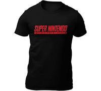 Super Snes Famicom Man T-Shirt Men Black Casual Tees Black L
