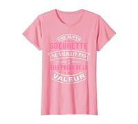 Super Soeurette ne vieillit Pas Humour Cadeau Soeur T-Shirt, Femme, Rose, XL