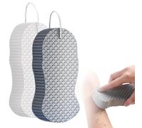 Super Soft Exfoliating Bath Sponge, 2025 New Exfoliating Sponges Super Soft Bath Sponge, Great for Adults and Children(Grey + White)