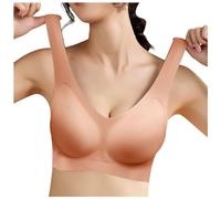 Super Soft Jelly Fabric, Seamless, Comfortable, Non-restrictive, Breathable, Bust, Beautiful Sports Bra, Black, 60-85KG(Rose Gold,60-85KG)