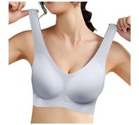Super Soft Jelly Fabric, Seamless, Comfortable, Non-restrictive, Breathable, Bust, Beautiful Sports Bra, Rose Gold, 40-60KG(Blue,60-85KG)