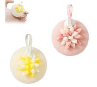Super Soft Sunflower Suction Cup Bath Ball, 2025 New Bath Sponge, Shower Ball Sponge, Exfoliating Baths Sponges Cleaning Brush Shower Balls For Women And Men (D)
