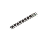Brennenstuhl Multiprise Super-Solid Parasurtenseur 4.500 A Argent 8 sorties CA 2,5 m