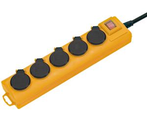 Super-solid - socle 5 prises jaune interrupteur et volet - ip54 - BRENNENSTUHL - 1159901215