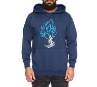 Super Son Goku Sweat à Capuche pour Homme One Dragon Master Ball Vegeta Turtle Roshi Piece Golds DB, Farbe2:Dunkelblau/Blau;Größe2:L