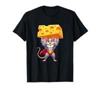 Super Souris puissante soulevant Un héros de Fromage géant T-Shirt