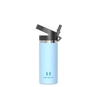 Super Sparrow Gourde Enfant Isotherme - 500ml - Paille Bouche Large Bouteille - sans BPA - SwivelSip Gourdes INOX - pour Sport, Voyages, L'école