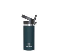 Super Sparrow Gourde Enfant Isotherme - 500ml - Paille Bouche Large Bouteille - sans BPA - SwivelSip Gourdes INOX - pour Sport, Voyages, L'école