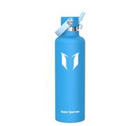 Super Sparrow Gourde Isotherme 1L - Bouteille Isotherme avec Paille - sans BPA - Gourdes Enfant INOX Bouche Standard pour Sport, Voyages, L'école, Bureau, Maison