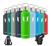 Super Sparrow Gourde Isotherme - Bouteille Isotherme - 1000ml - Gourde Inox Bouche Standard - Gourde Sport Étanche - Gourde Enfant sans BPA, pour Sport, Gym, Voyage